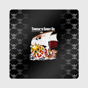 Магнит виниловый Квадрат с принтом Таузенд Санни новый корабль Пиратов Соломенной Шляпы в Ижевске, полимерный материал с магнитным слоем | размер 9*9 см, закругленные углы | Тематика изображения на принте: anime | manga | one piece | аниме | большой куш | ван пис | весёлый роджер | вон пис | король пиратов | логотип | манга | монки д. луффи | мугивары | перекрещённый костями | пират | пиратский флаг