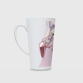 Кружка Латте с принтом Жизнь с нуля в другом мире  в Ижевске, Белая керамика | Объем 480 мл; Высота 150 мм; Диаметр 90 мм | emilia | re zero | re: zero | re: zero – жизнь с нуля в другом мире | аниме | вайфу | манга | ре зеро | эмилия