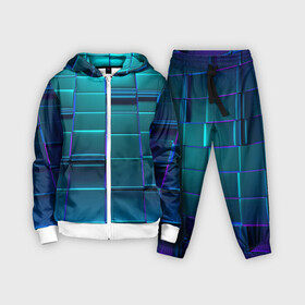 Детский костюм 3D с принтом 3D квадраты неоновые в Ижевске,  |  | Тематика изображения на принте: 3d | 3d плиты | 3д | в поте | в тренде | квадраты | неон | неоновый | новинка | плины | синий