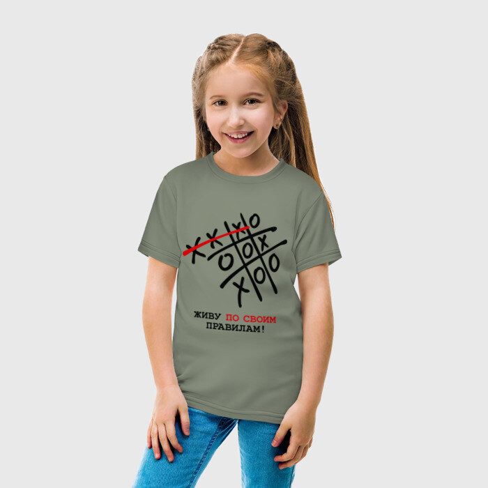 Детская футболка хлопок Живу по своим правилам фото
