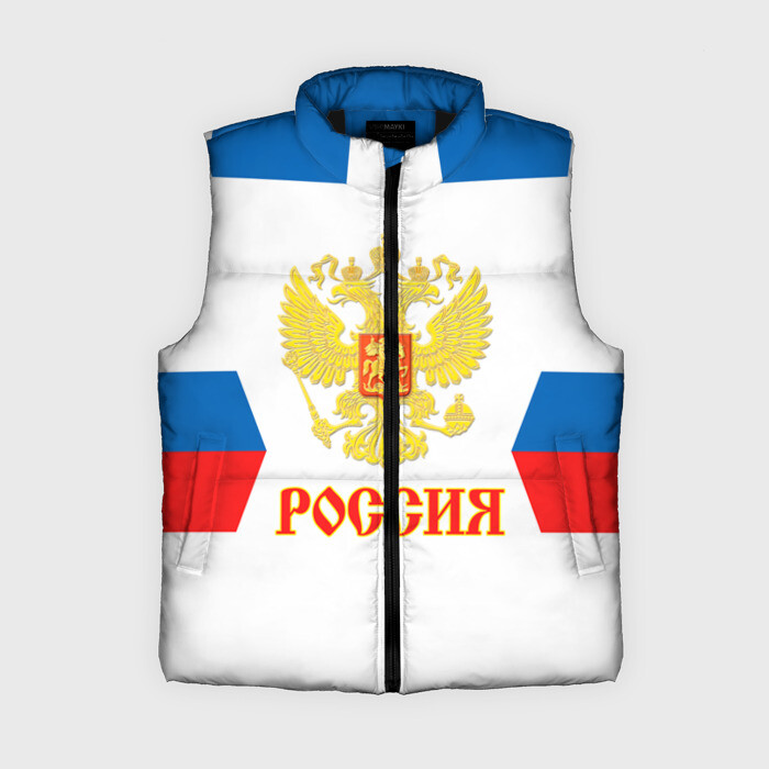 Женский жилет утепленный 3D Сборная России гостевая форма фото