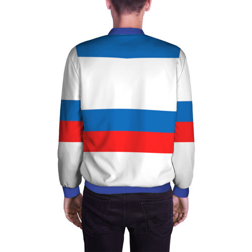 Мужской бомбер 3D Сборная России гостевая форма фото