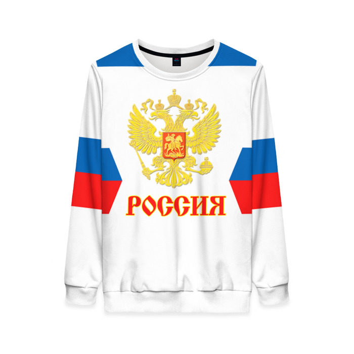 Женский свитшот 3D Сборная России гостевая форма фото
