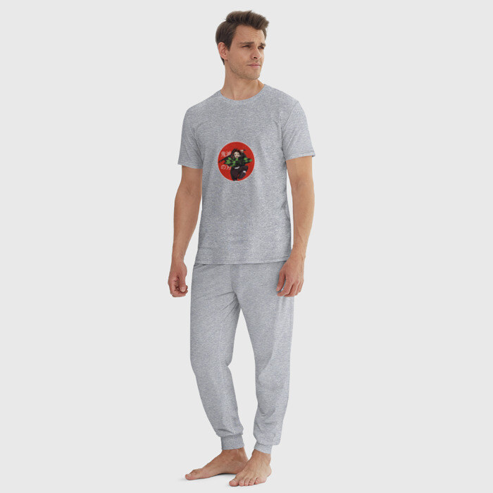 Мужская пижама хлопок Demon Slayer фото