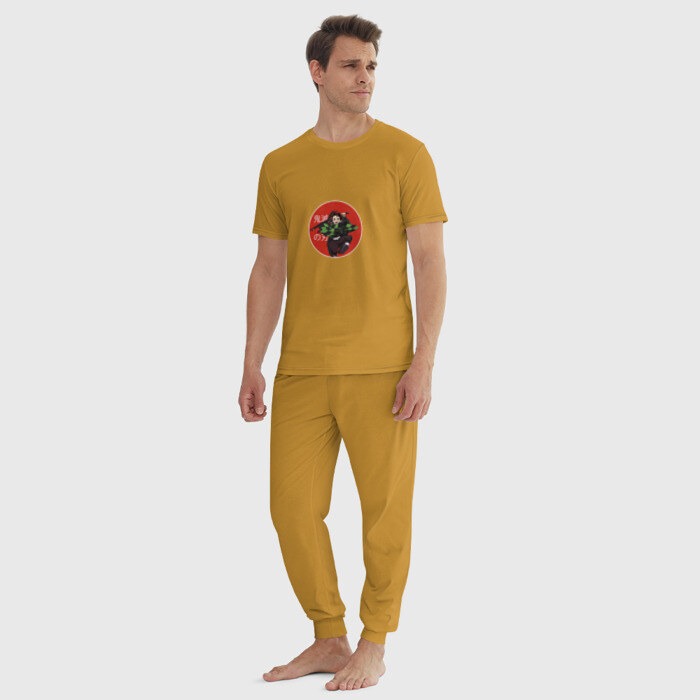 Мужская пижама хлопок Demon Slayer фото