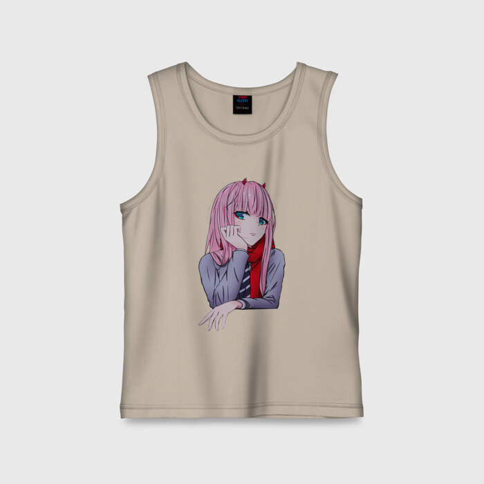 Детская майка хлопок Грустная Zero Two фото