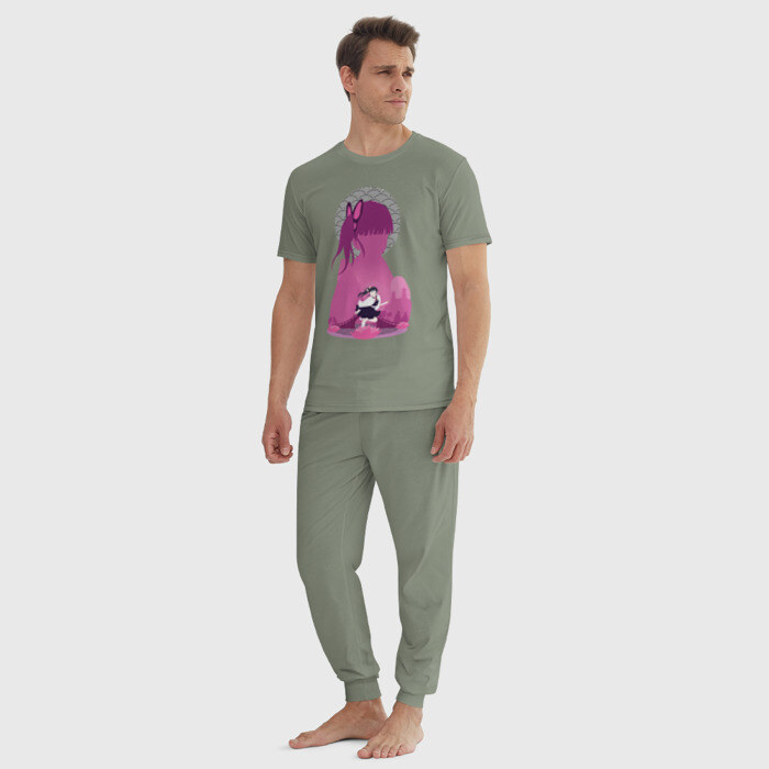 Мужская пижама хлопок КЛИНОК РАССЕКАЮЩИЙ ДЕМОНОВ фото