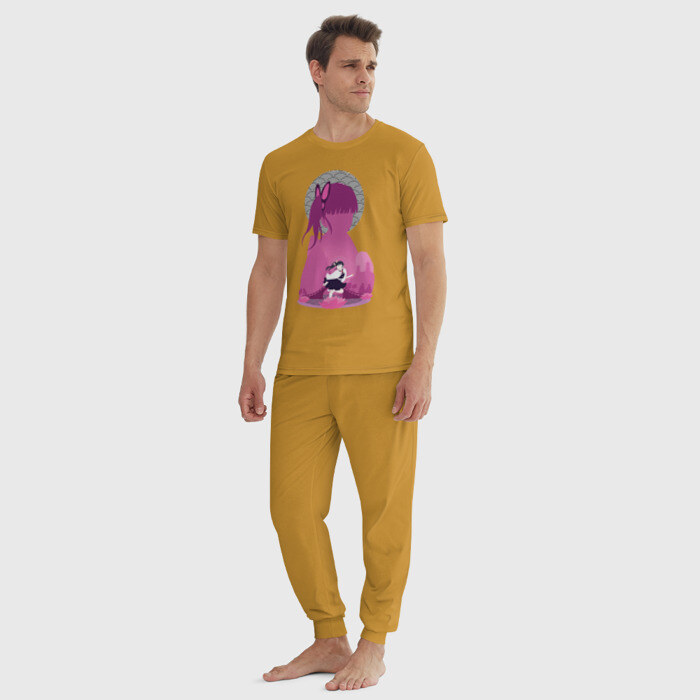 Мужская пижама хлопок КЛИНОК РАССЕКАЮЩИЙ ДЕМОНОВ фото