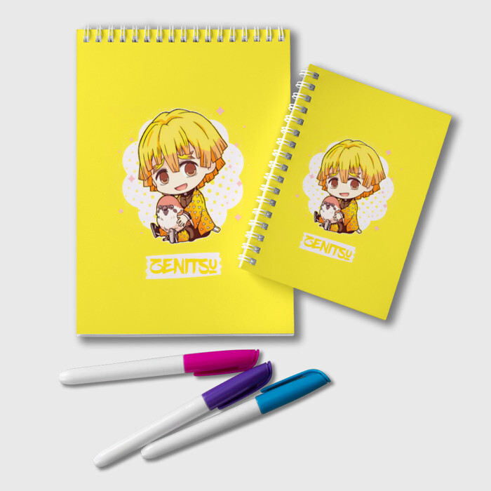 Блокнот Zenitsu Agatsuma Kimetsu no Yaiba фото