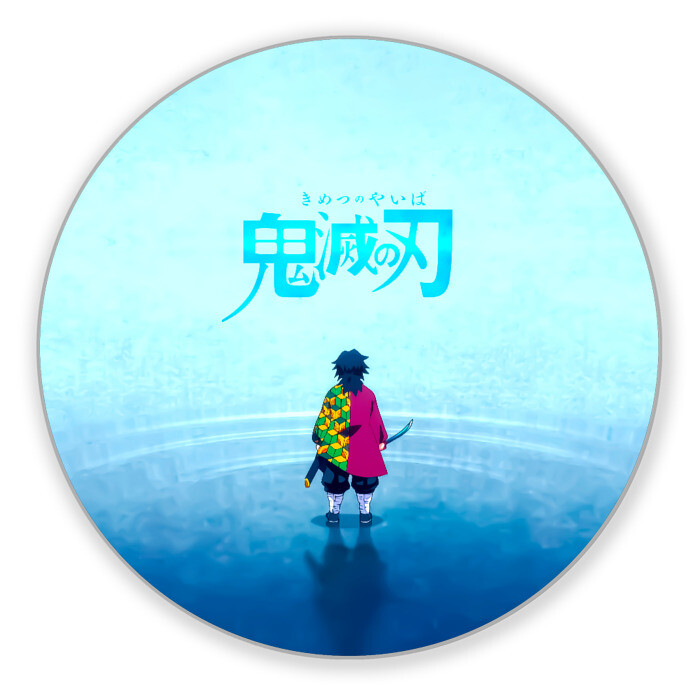 Коврик для мышки круглый Гию Томиока Kimetsu no Yaiba фото