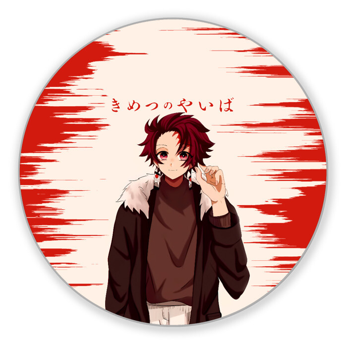 Коврик для мышки круглый Танджиро Камадо Kimetsu no Yaiba фото