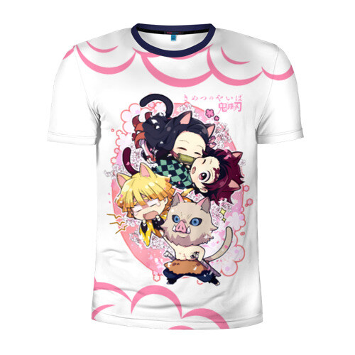 Мужская футболка 3D спортивная Клинок, рассекающий демонов ПЕРСОНАЖИ фото