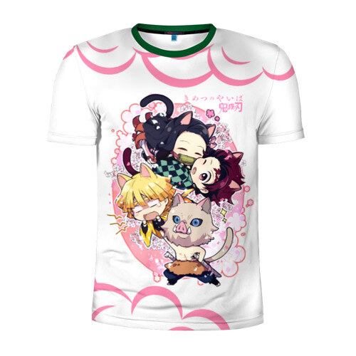 Мужская футболка 3D спортивная Клинок, рассекающий демонов ПЕРСОНАЖИ фото