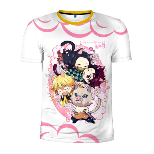 Мужская футболка 3D спортивная Клинок, рассекающий демонов ПЕРСОНАЖИ фото