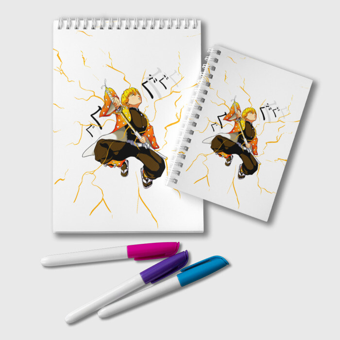 Блокнот Agatsuma Zenitsu Kimetsu no Yaiba фото