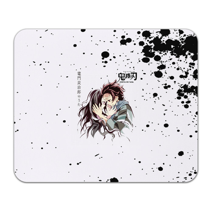 Коврик для мышки прямоугольный Танджиро и Незуко Камадо фото