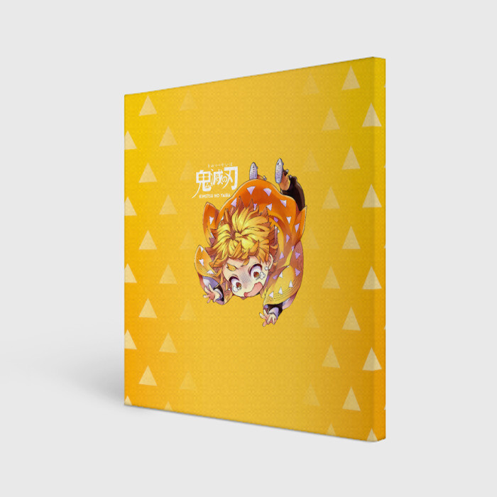 Холст квадратный Зеницу Агацума Kimetsu no Yaiba фото