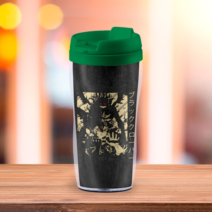 Термокружка-непроливайка Аста и его демон Чёрный клевер фото