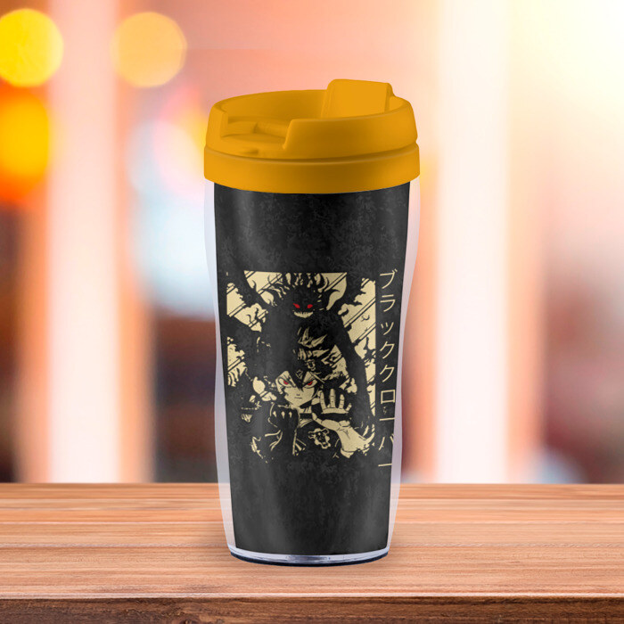 Термокружка-непроливайка Аста и его демон Чёрный клевер фото