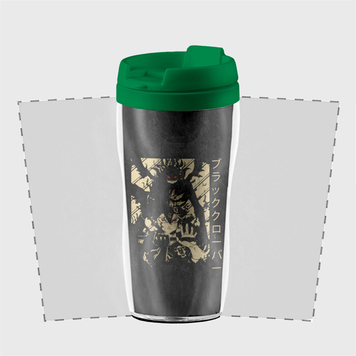 Термокружка-непроливайка Аста и его демон Чёрный клевер фото