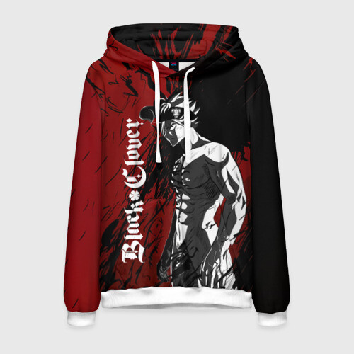 Мужская толстовка 3D Мощный торс Аста Чёрный клевер фото