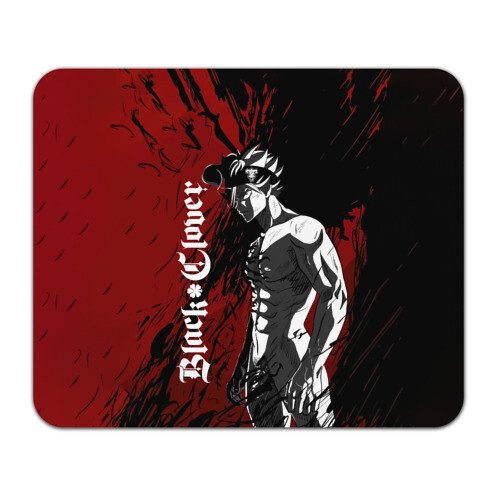 Коврик для мышки прямоугольный Мощный торс Аста Чёрный клевер фото